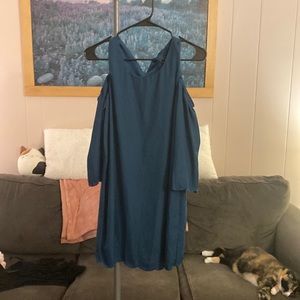 Off the shoulder long sleeve dress